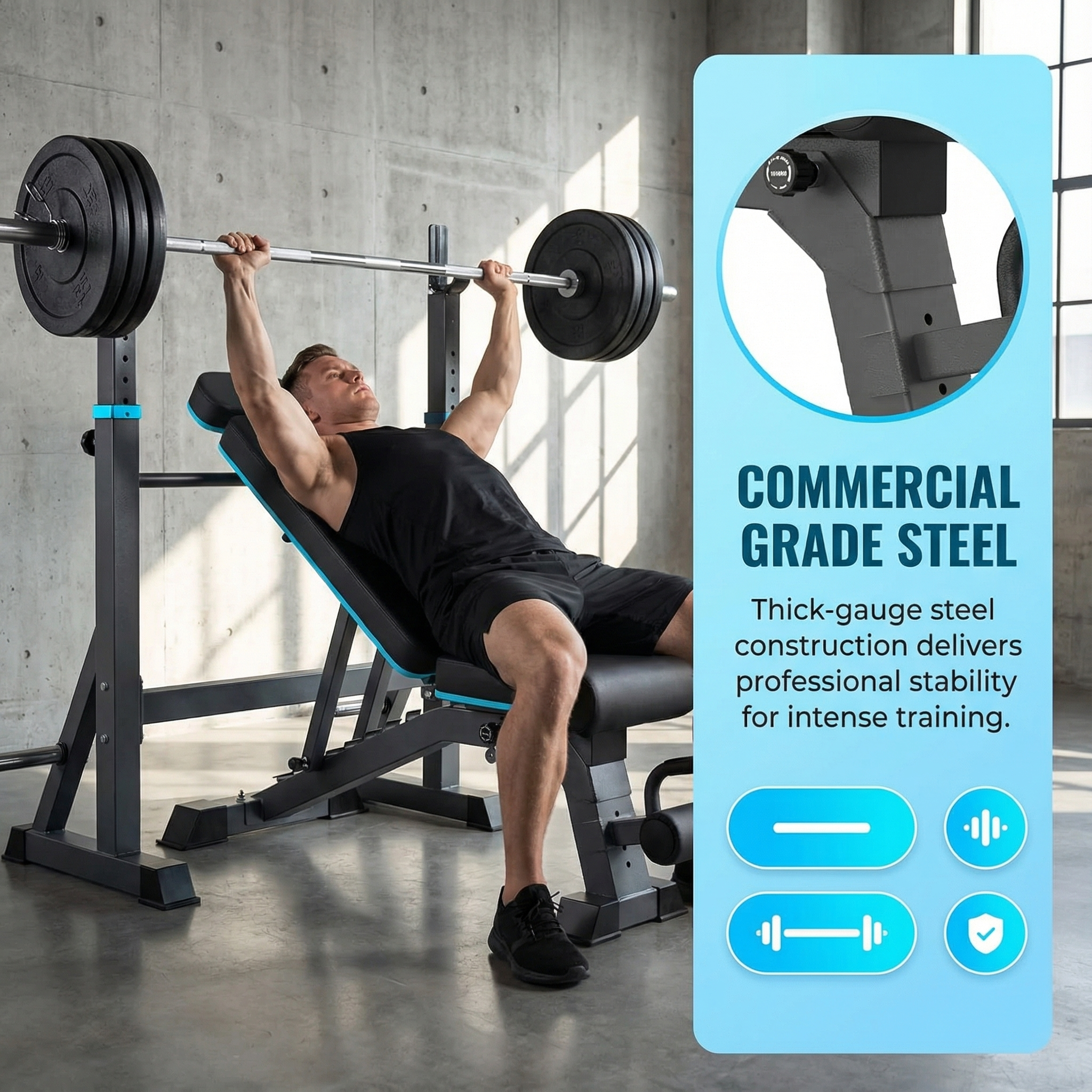 YOUTEN 1300 LB Weight Bench With Headrest Heavy Capacity | 9-4-4 90° Adjustable Incline Decline Exercise Chair for Home Gym More Stable and Durable | Foldable Training Lifting Bench | Dragon Flag Handle for Abdominal Arm Workout 2025 New Version