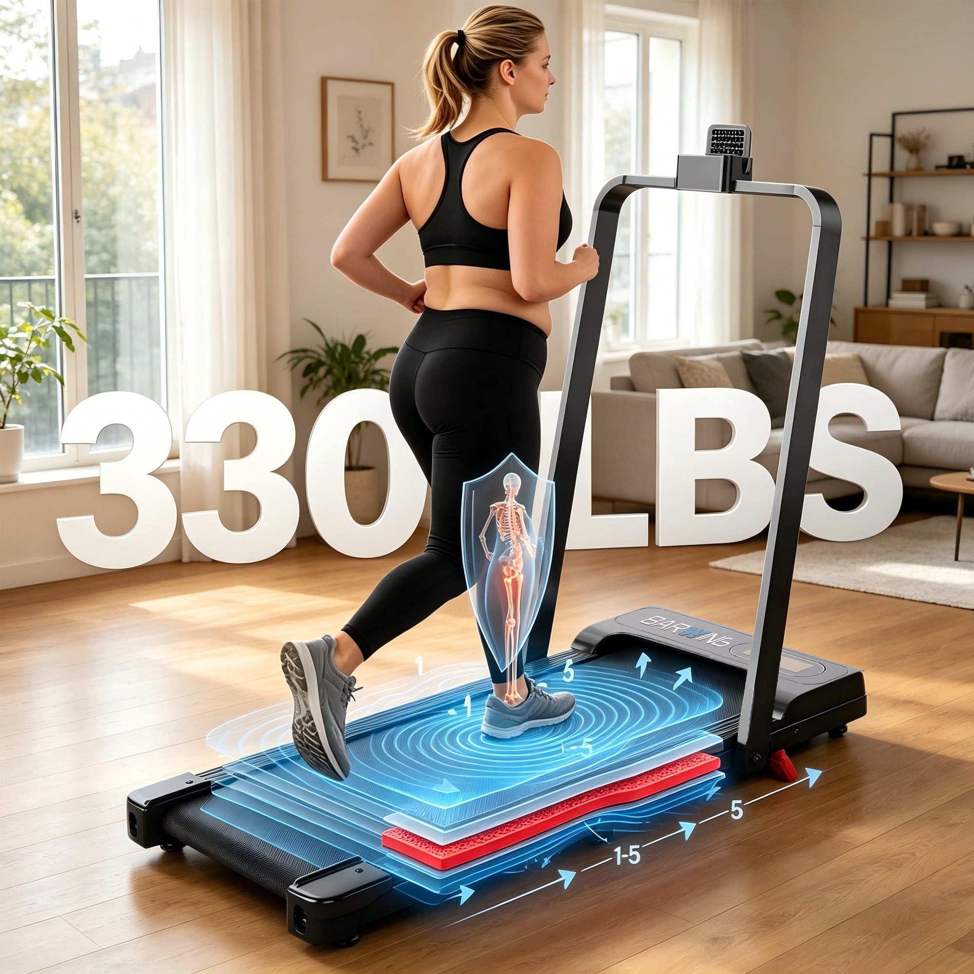 BARWING Foldable Incline Walking Pad
