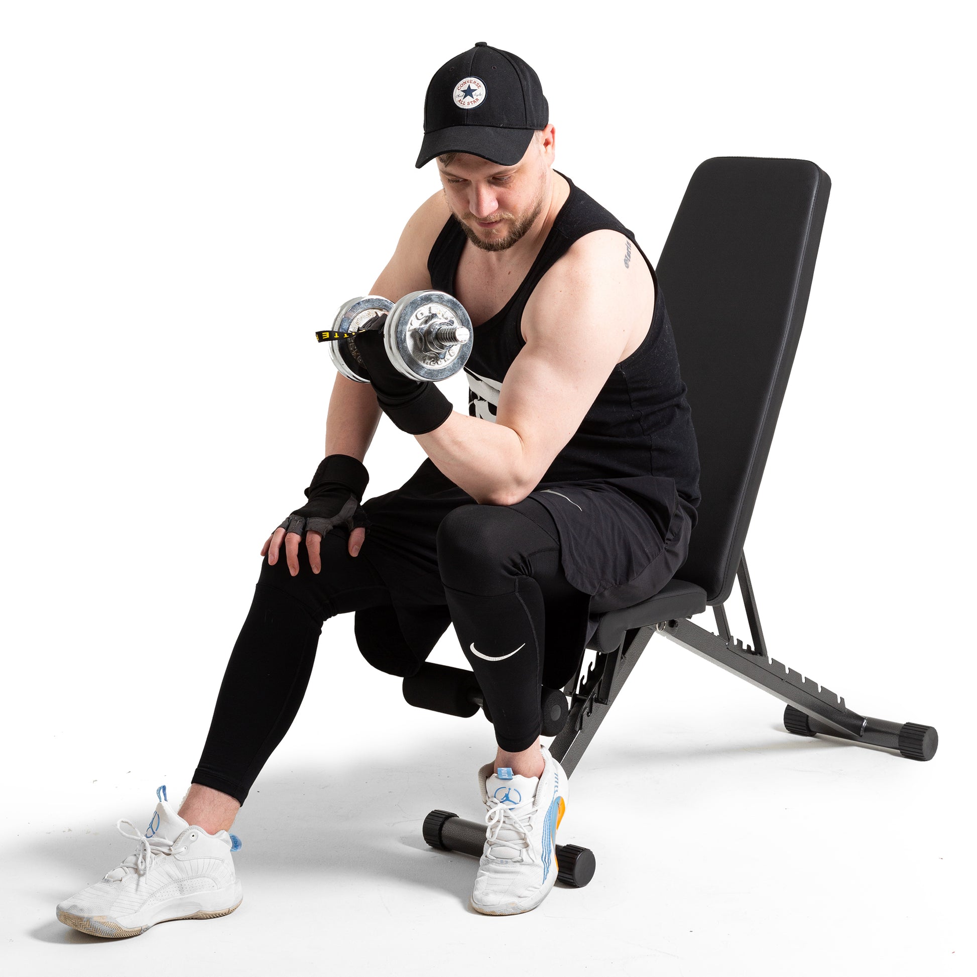 BARWING Adjustable Weight Bench for Home Gym,660LBS Foldable Incline Bench for Full Body Workout Easy Assembly Training Decline Bench