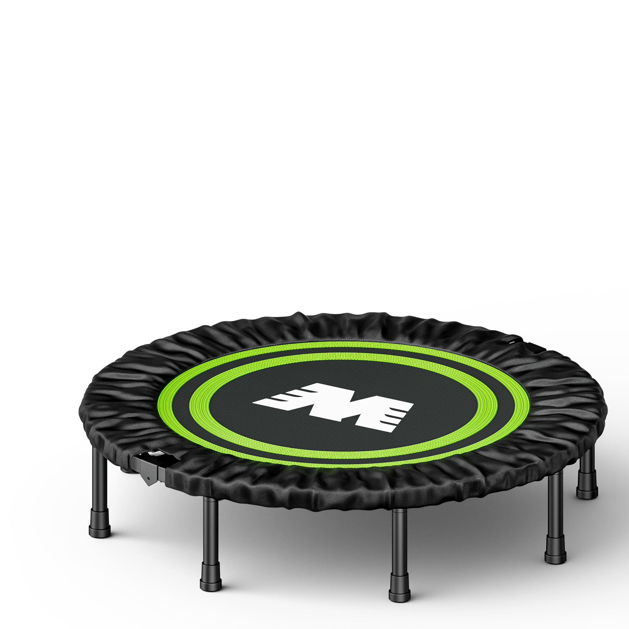 Indoor Foldable Fitness Trampoline for Adults, Silent Spring Mini Rebounder, Home Cardio Fat Burning Workout Jump Trampoline