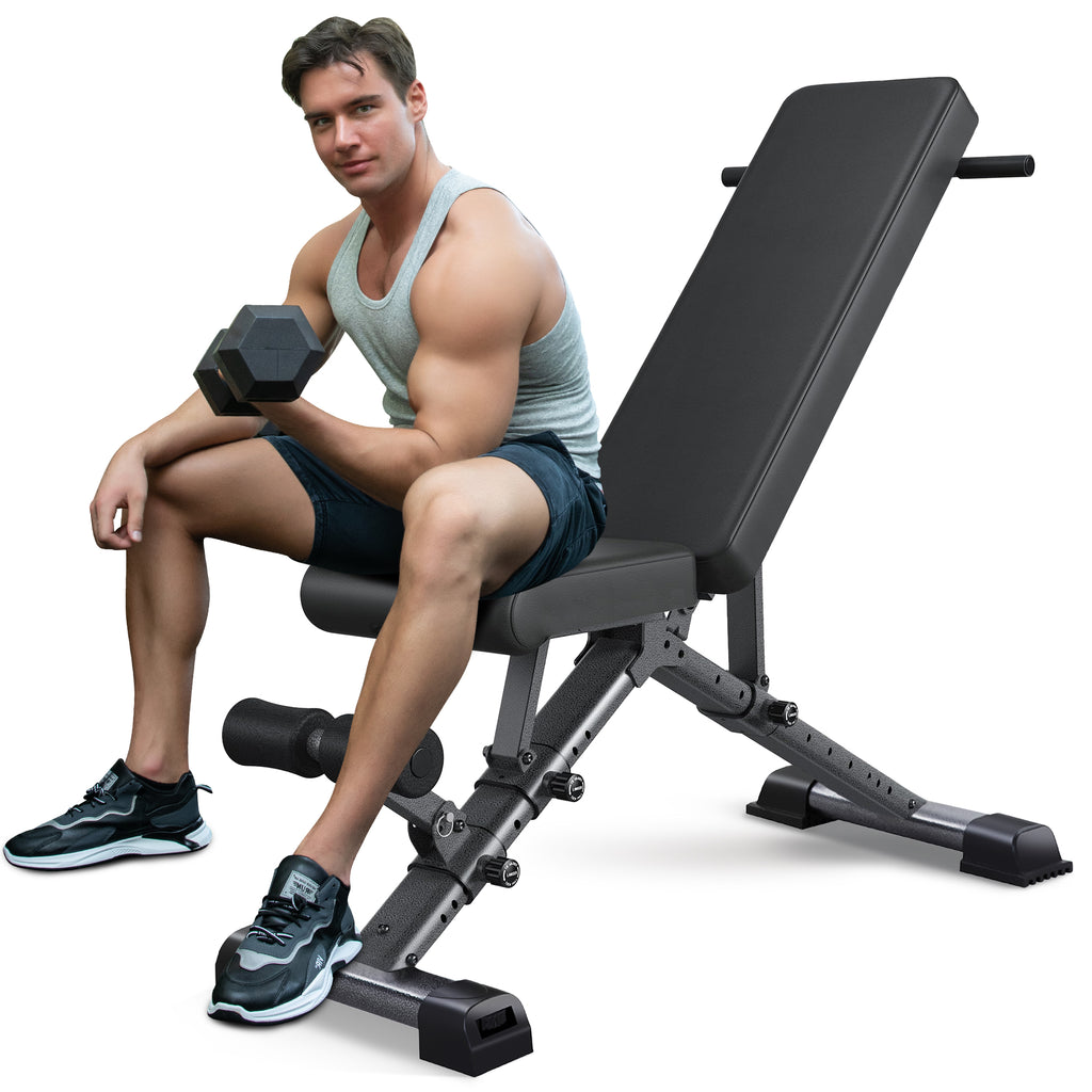 BARWING Adjustable Weight Bench Workout Bench, 1000/1300 LBS Heavy Duty Incline Decline Bench for Home Gym, Easy Assembly Foldable Training Lifting Bench