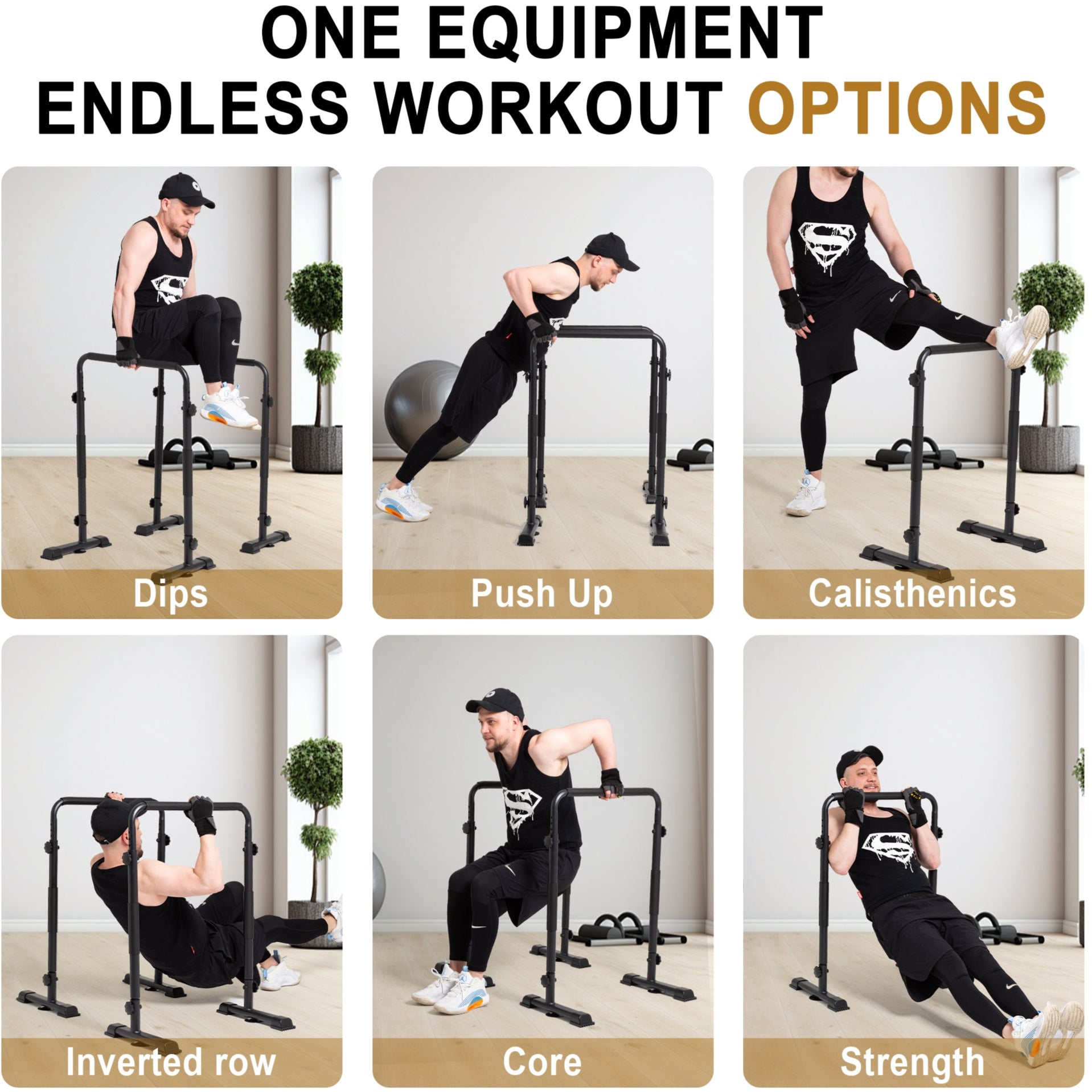 BARWING Dip Bars Dip Station with Adjustable Ultra-Stable Settings And Non-Slip Feet Dip Stand for Home Stabilizer Parallette Push Up Stand 2025 New Version