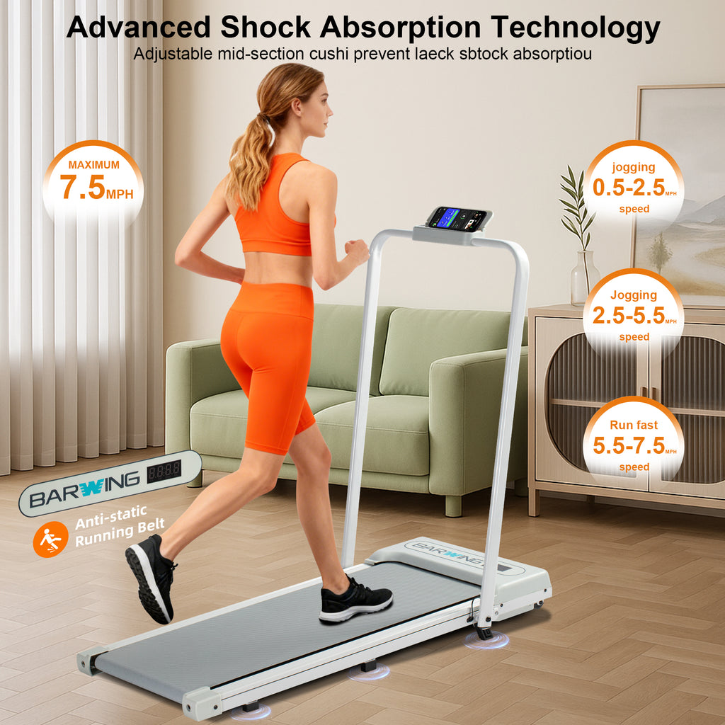 BARWING Foldable Incline Walking Pad 330 LBS Weight Capacity