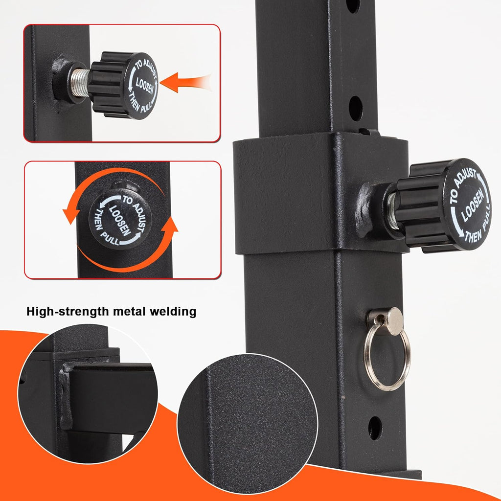BARWING 49IN Rack For Bench Press Stand ,Barbell Rack Stand - Adjustable Multi-Functional Squat Barbell Stand for Weight Bench Press, weight bench rack, Easy to Assemble 350LBS Adjustable Squat Rack Stand