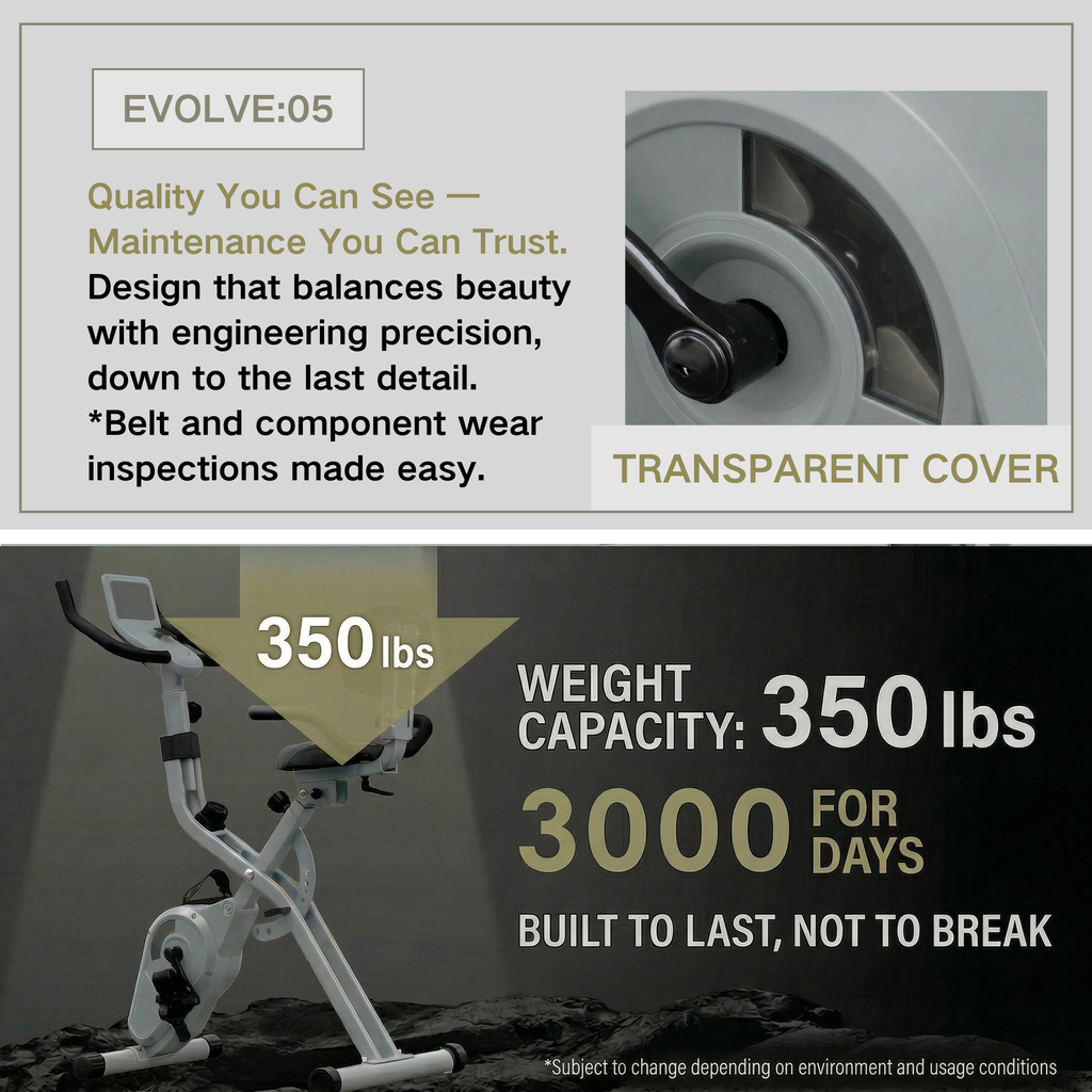 BARWING Stationary Exercise Bike for Home Workout, 5 IN 1 Foldable Indoor Cycling Bike for Seniors, 350LB Capacity, 16-Level Magnetic Resistance, Seat Backrest Adjustments