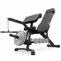 BARWING Multi-Function Adjustable Weight Bench with Leg Extension and Curl, Preacher Curl Attachment, Incline Decline Bench Press for Home Gym, 1500LB Heavy Duty Workout Bench