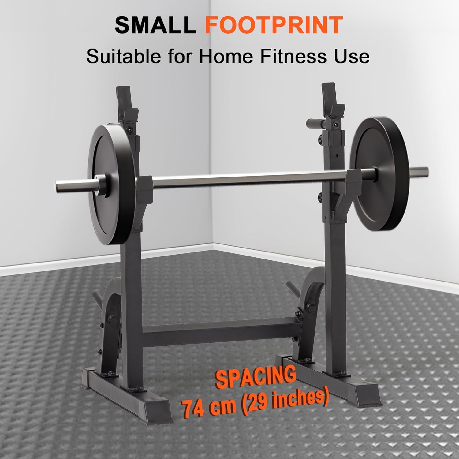 BARWING 49IN Rack For Bench Press Stand ,Barbell Rack Stand - Adjustable Multi-Functional Squat Barbell Stand for Weight Bench Press, weight bench rack, Easy to Assemble 350LBS Adjustable Squat Rack Stand