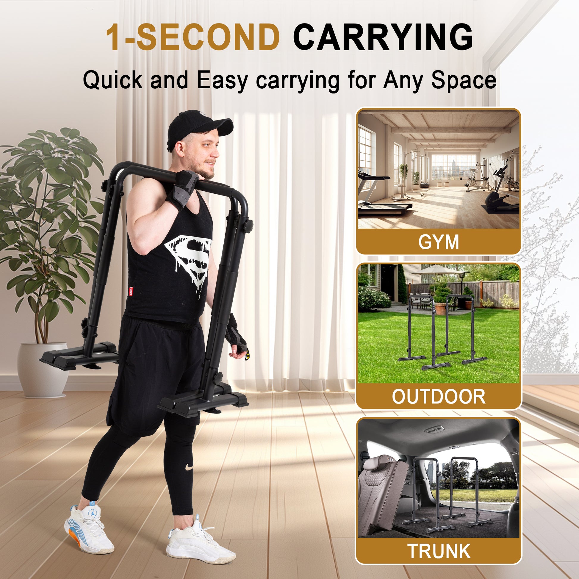 BARWING Dip Bars Dip Station with Adjustable Ultra-Stable Settings And Non-Slip Feet Dip Stand for Home Stabilizer Parallette Push Up Stand 2025 New Version