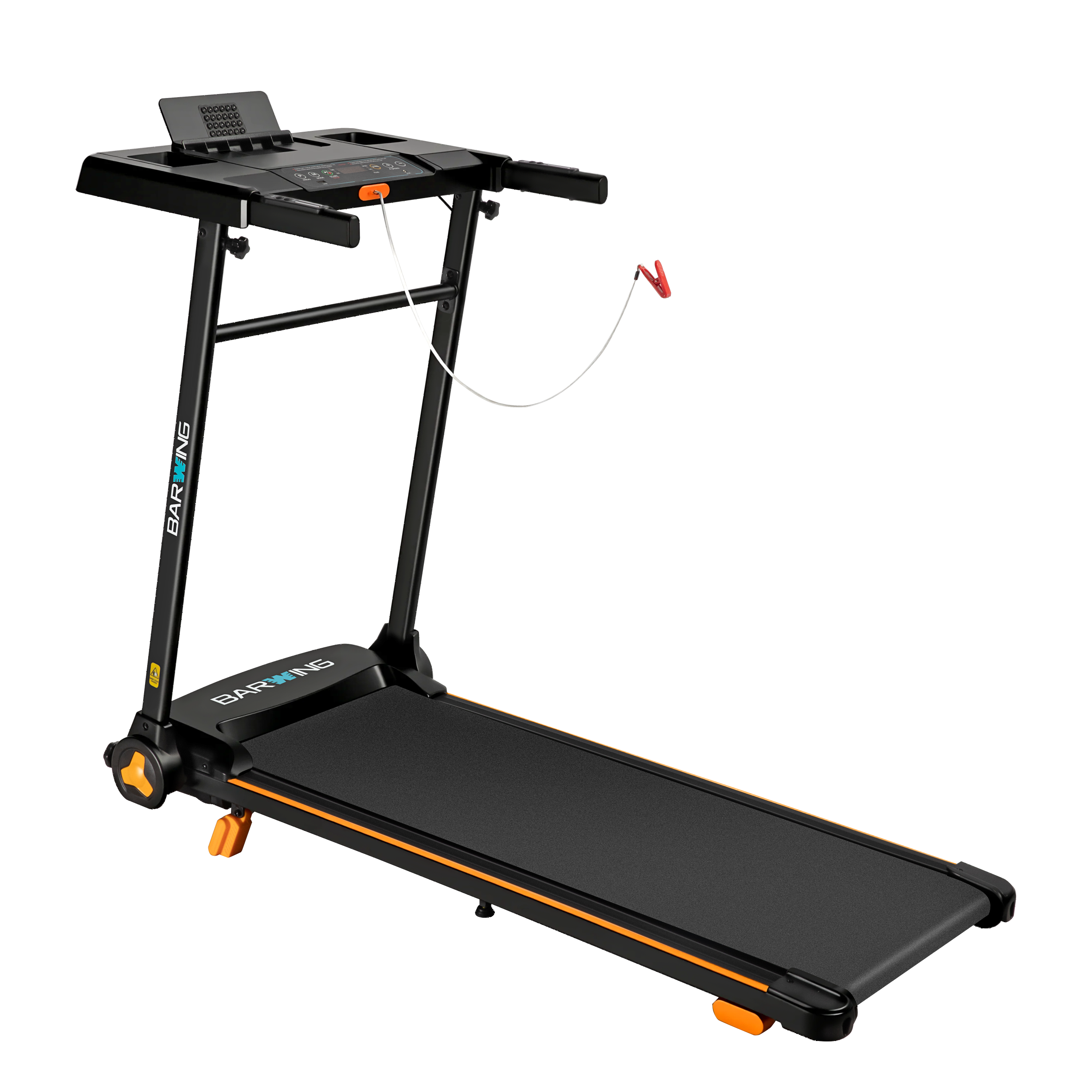 BARWING 3.5HP Folding Incline Treadmill for Home, 350 LBS Weight Capacity, 0.5-8.5 MPH Quiet Motor, LED Display, Heart Rate Monitor Handrails, Compact Treadmill for Home & Office Use