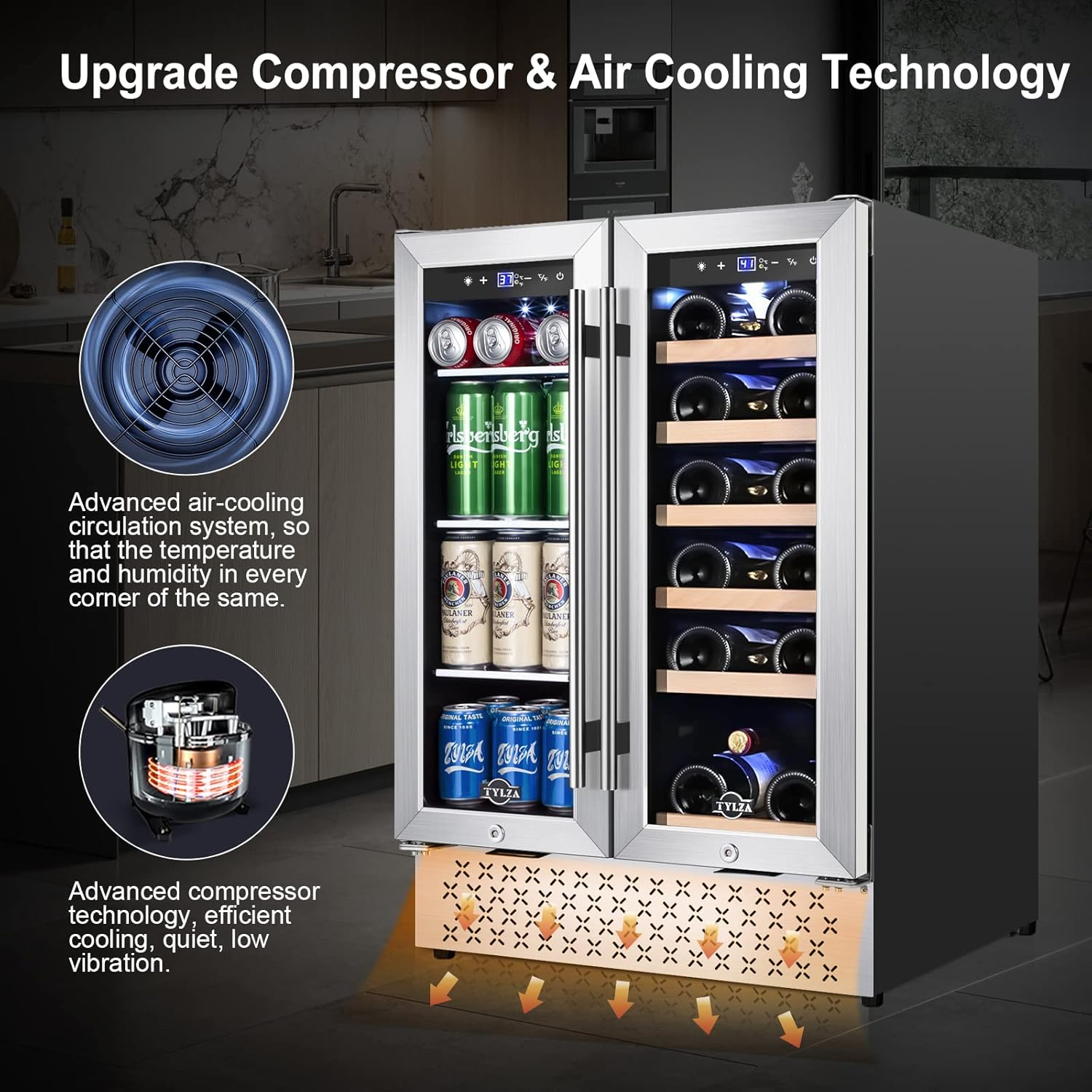Large commercial refrigerator Multiple compartments, adjustable shelves, fresh-keeping drawers, ice maker, water dispenser,Exercise Bike