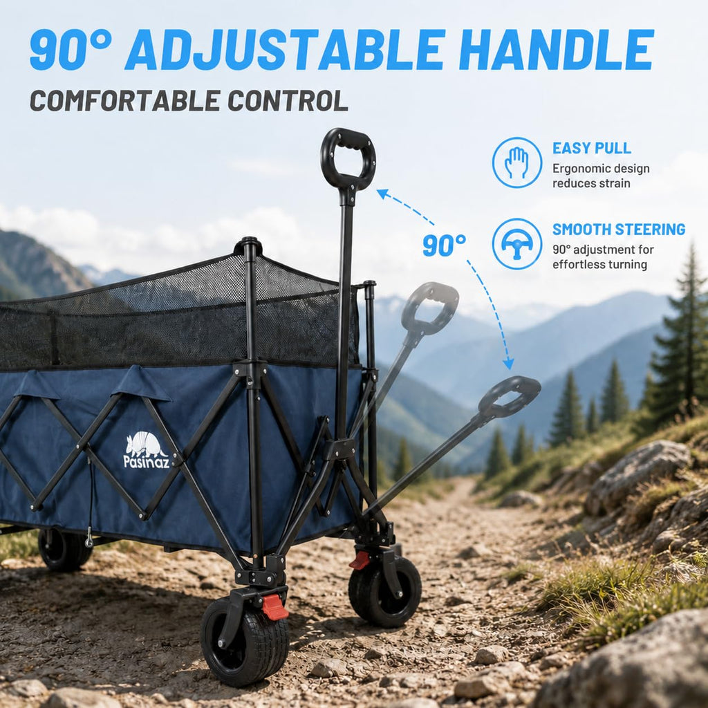 Heavy Duty Folding Wagon Cart with All-Terrain Wheels