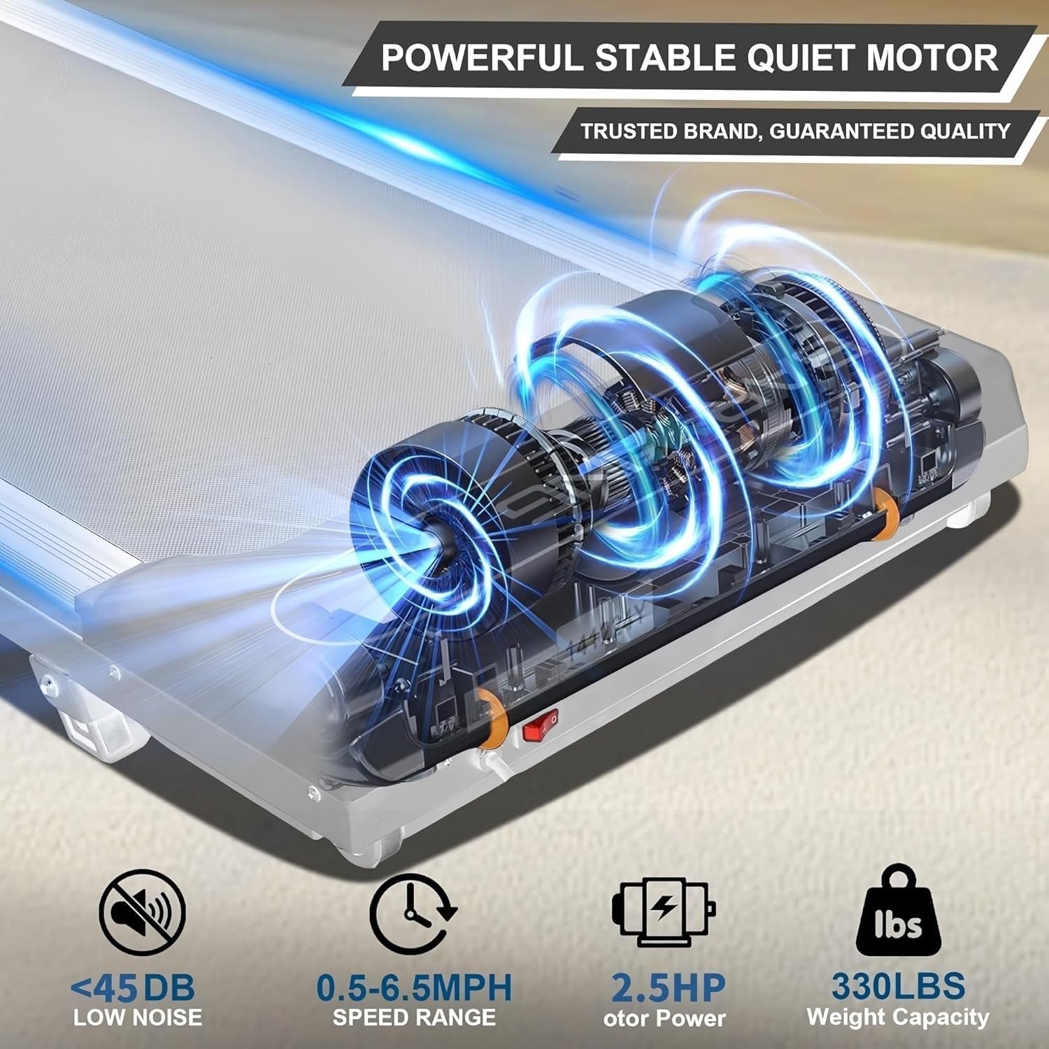 BARWING Foldable Incline Walking Pad 2.5HP Treadmills for Home, 7.0 MPH