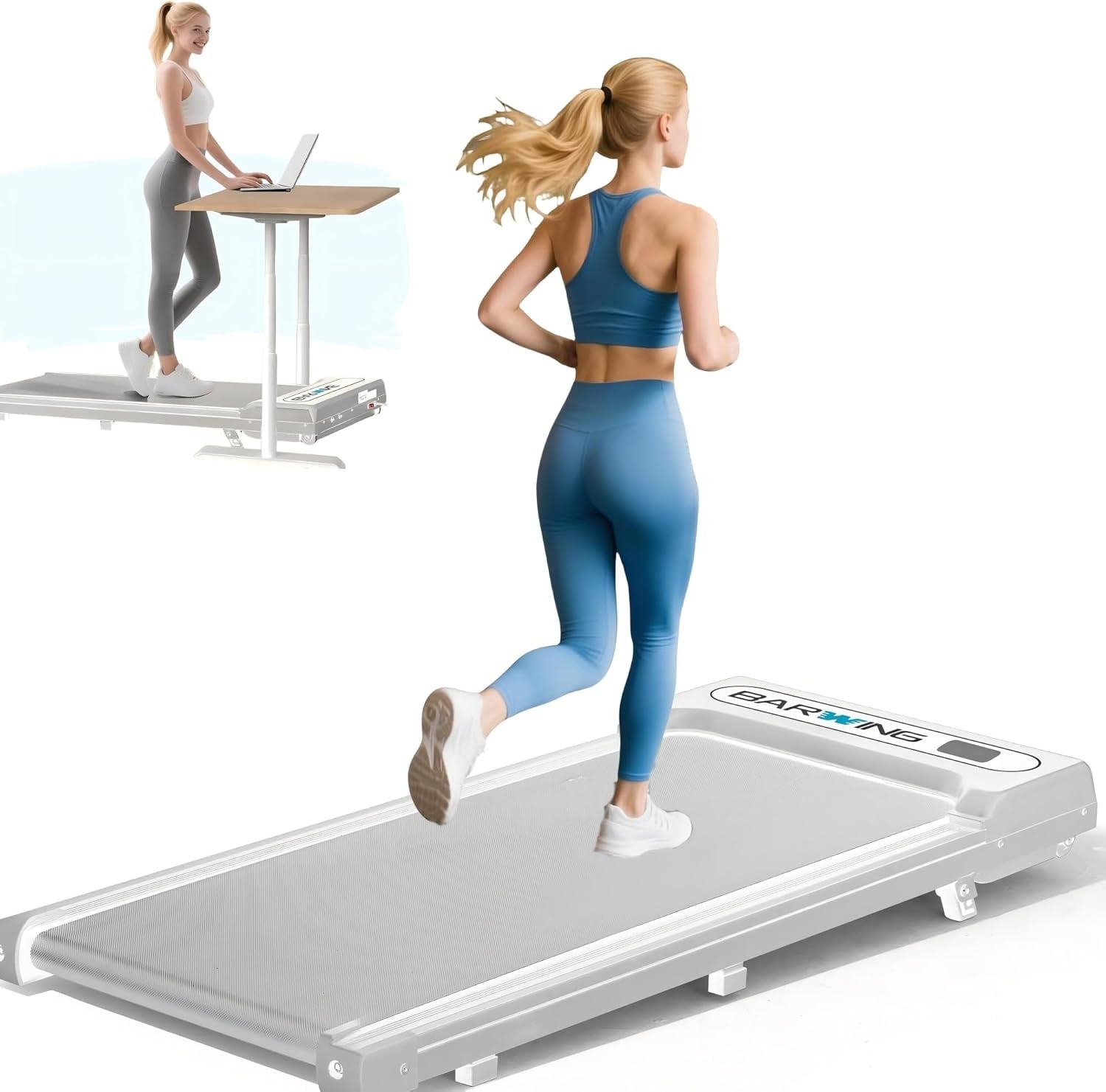 BARWING Foldable Incline Walking Pad 2.5HP Treadmills for Home, 7.0 MPH