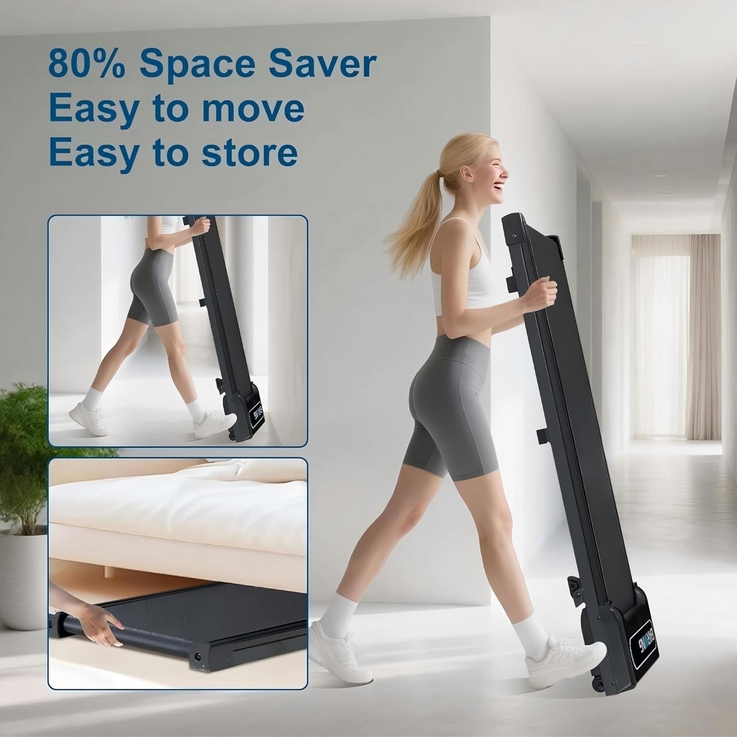 BARWING Foldable Incline Walking Pad 2.5HP Treadmills for Home, 7.0 MPH
